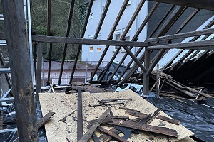 Abbtruch Dachstuhl Alte Scheune Brückenstor, Traben-Trarbach Mosel